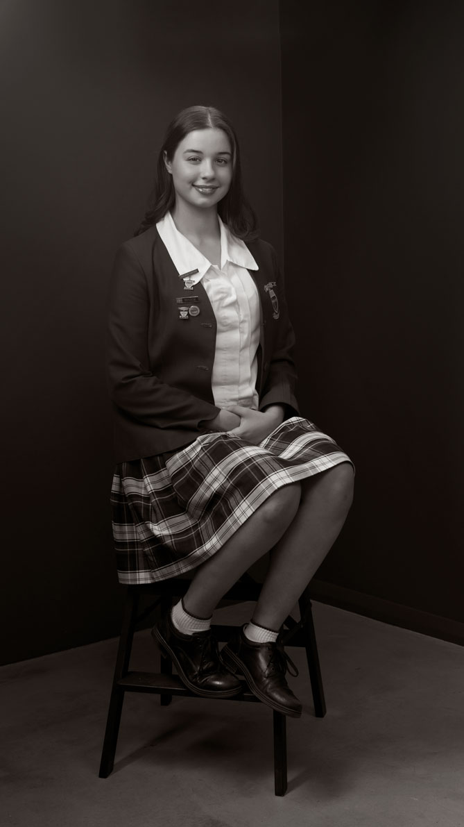 Black and white portrait of Young Leader 2020 Tina Goutzas